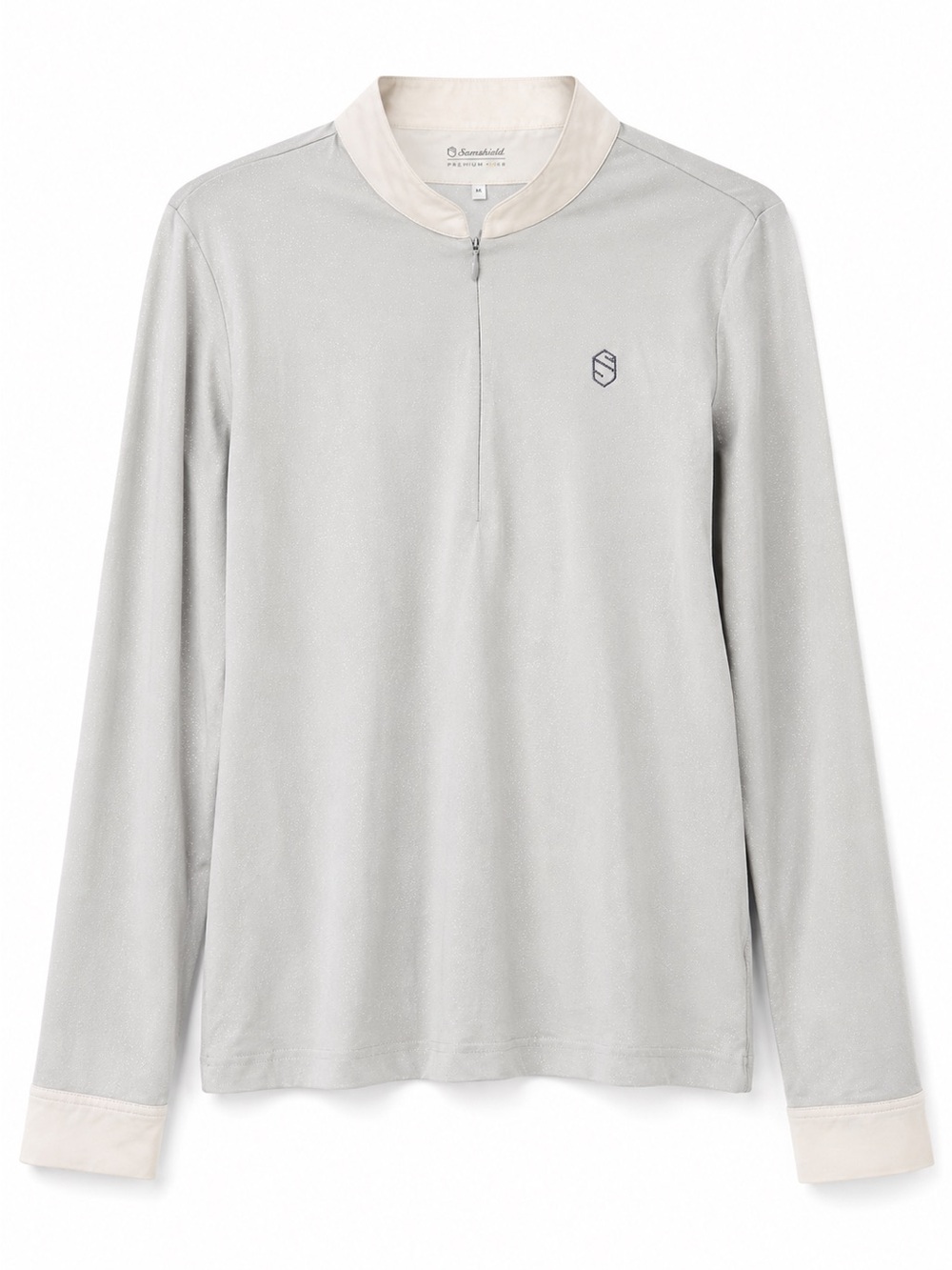 Samshield Sparkly Light Gray Show Shirt with Swarovski Logo